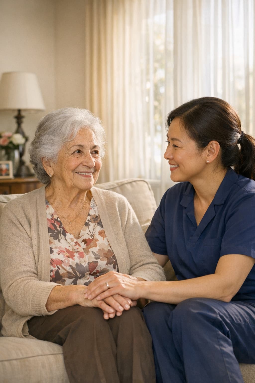 Elderly woman at home