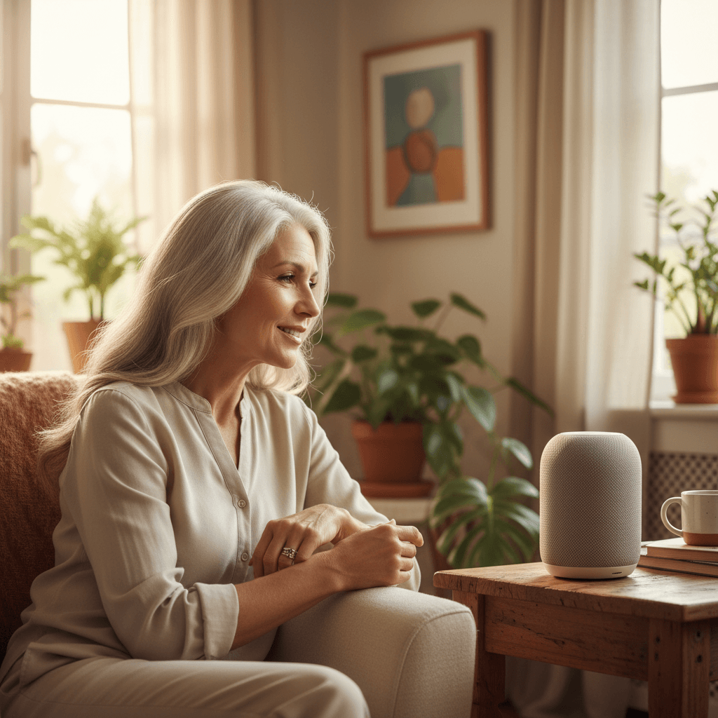 Elderly woman at home